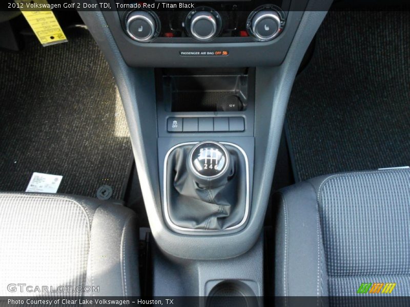  2012 Golf 2 Door TDI 6 Speed Manual Shifter