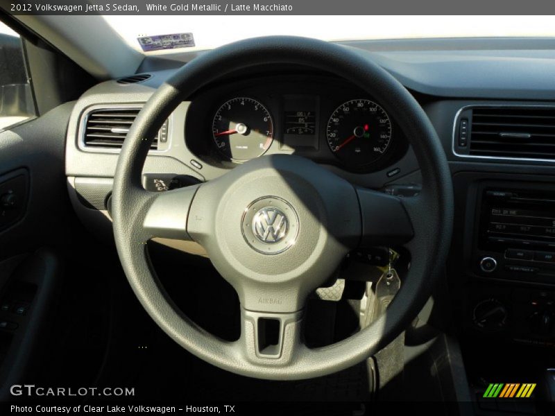 White Gold Metallic / Latte Macchiato 2012 Volkswagen Jetta S Sedan