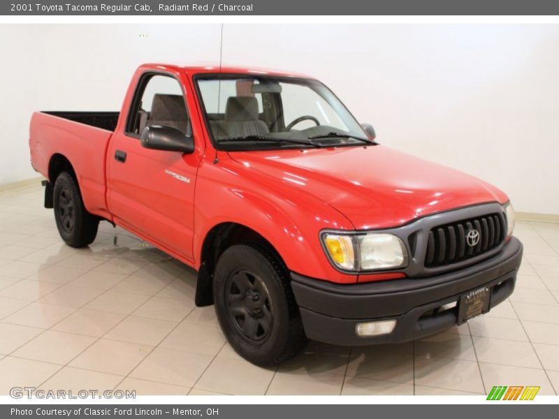 Radiant Red / Charcoal 2001 Toyota Tacoma Regular Cab