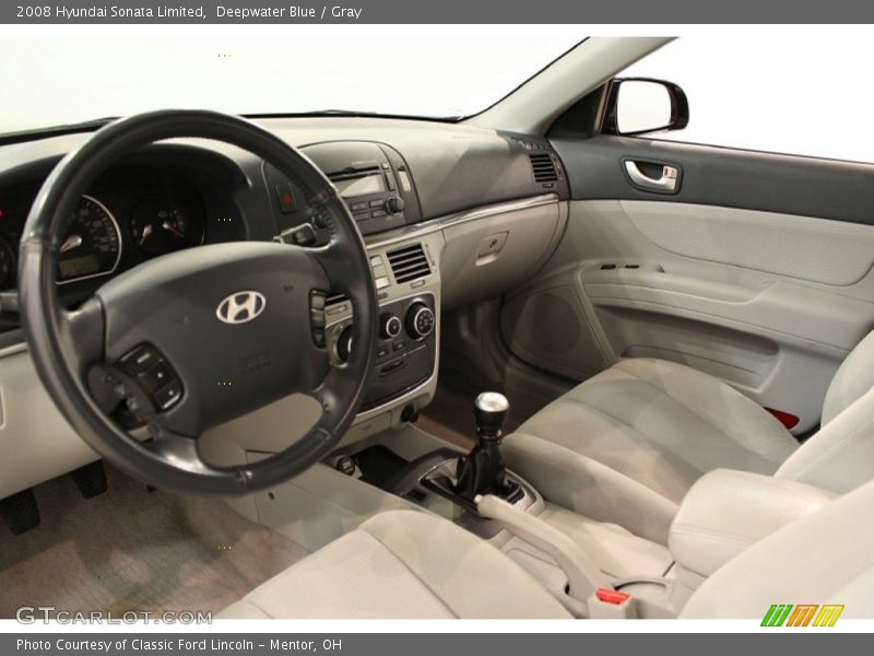 Deepwater Blue / Gray 2008 Hyundai Sonata Limited