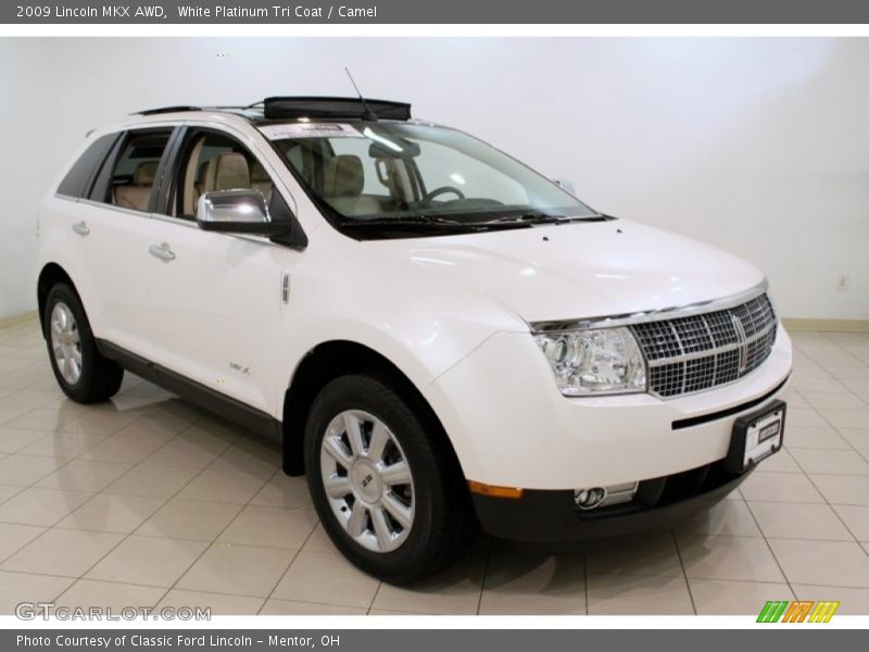 White Platinum Tri Coat / Camel 2009 Lincoln MKX AWD
