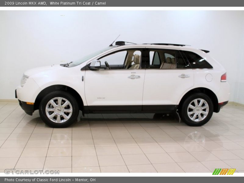 White Platinum Tri Coat / Camel 2009 Lincoln MKX AWD