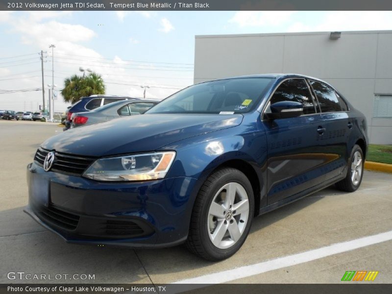 Tempest Blue Metallic / Titan Black 2012 Volkswagen Jetta TDI Sedan