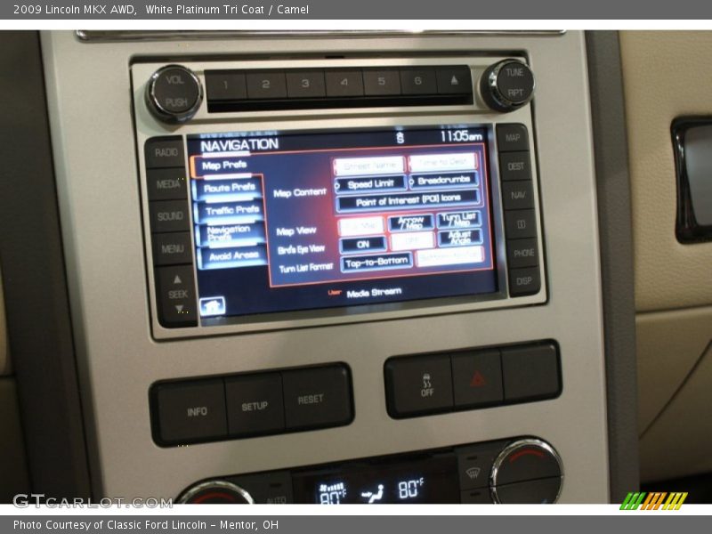 White Platinum Tri Coat / Camel 2009 Lincoln MKX AWD