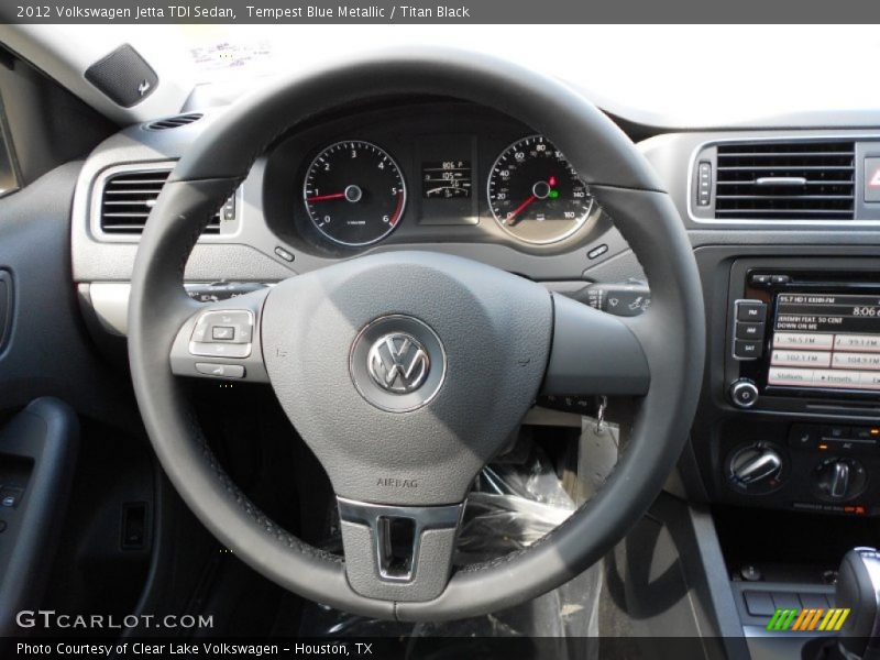 Tempest Blue Metallic / Titan Black 2012 Volkswagen Jetta TDI Sedan