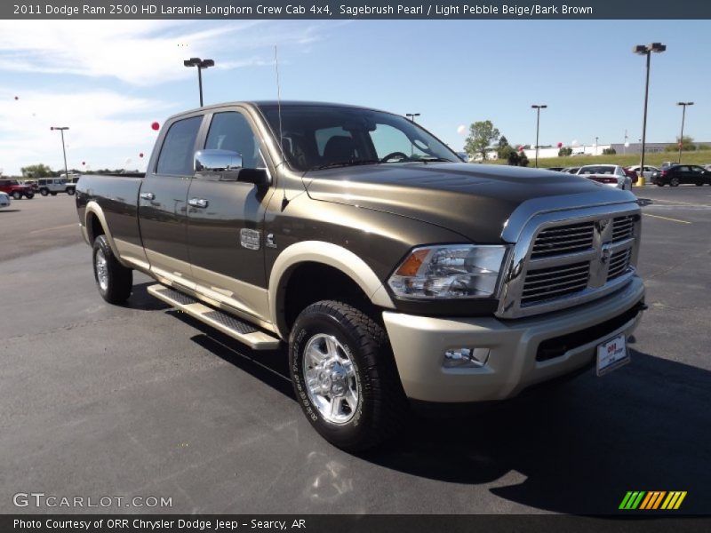 Front 3/4 View of 2011 Ram 2500 HD Laramie Longhorn Crew Cab 4x4