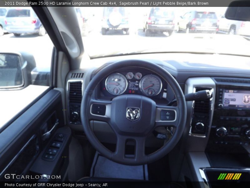 Sagebrush Pearl / Light Pebble Beige/Bark Brown 2011 Dodge Ram 2500 HD Laramie Longhorn Crew Cab 4x4