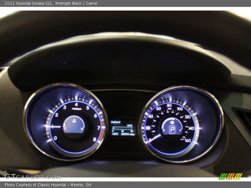 Midnight Black / Camel 2011 Hyundai Sonata GLS