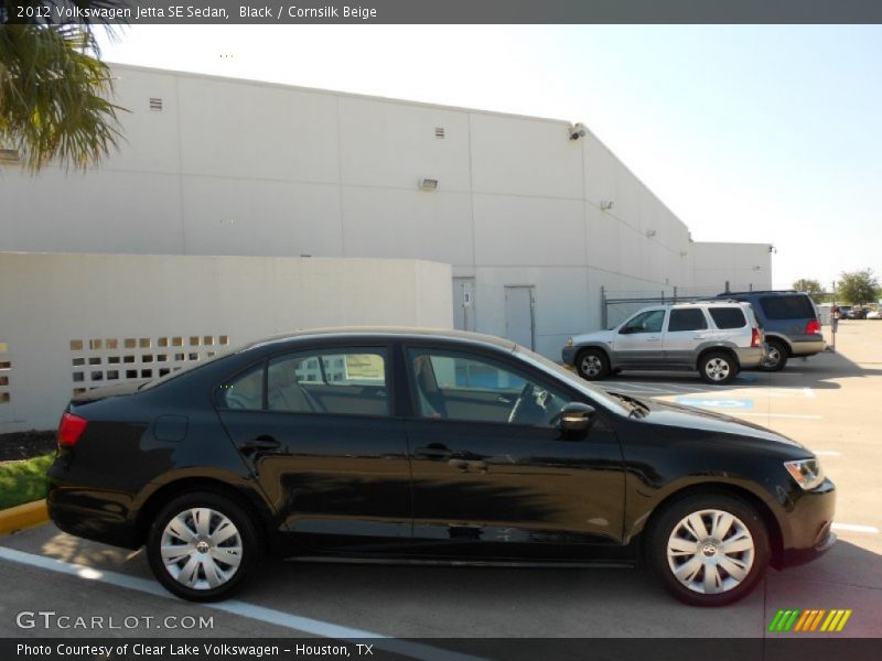 Black / Cornsilk Beige 2012 Volkswagen Jetta SE Sedan