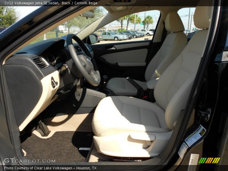 Black / Cornsilk Beige 2012 Volkswagen Jetta SE Sedan