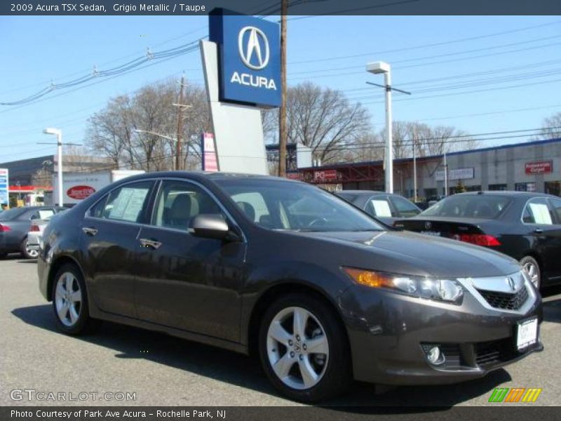 Grigio Metallic / Taupe 2009 Acura TSX Sedan