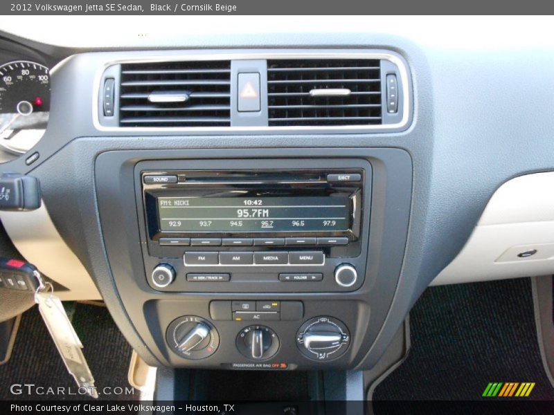 Black / Cornsilk Beige 2012 Volkswagen Jetta SE Sedan