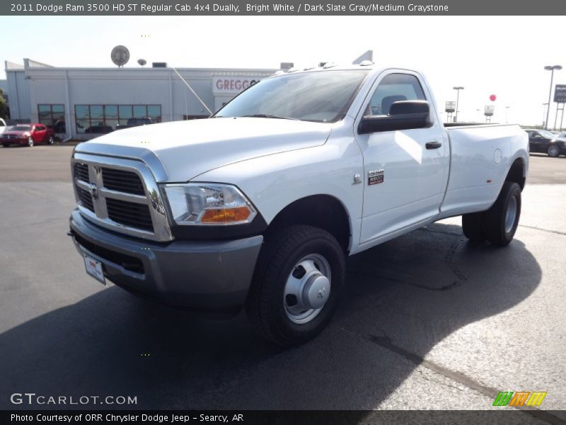 Bright White / Dark Slate Gray/Medium Graystone 2011 Dodge Ram 3500 HD ST Regular Cab 4x4 Dually