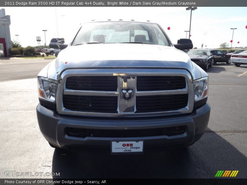 Bright White / Dark Slate Gray/Medium Graystone 2011 Dodge Ram 3500 HD ST Regular Cab 4x4 Dually