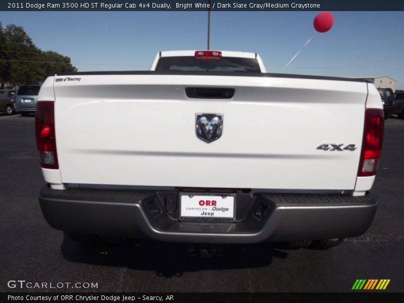 Bright White / Dark Slate Gray/Medium Graystone 2011 Dodge Ram 3500 HD ST Regular Cab 4x4 Dually