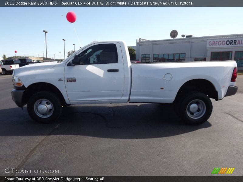 Bright White / Dark Slate Gray/Medium Graystone 2011 Dodge Ram 3500 HD ST Regular Cab 4x4 Dually