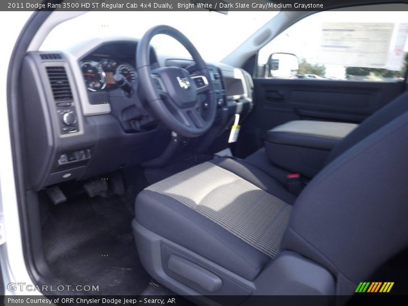Bright White / Dark Slate Gray/Medium Graystone 2011 Dodge Ram 3500 HD ST Regular Cab 4x4 Dually