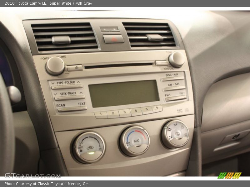Super White / Ash Gray 2010 Toyota Camry LE