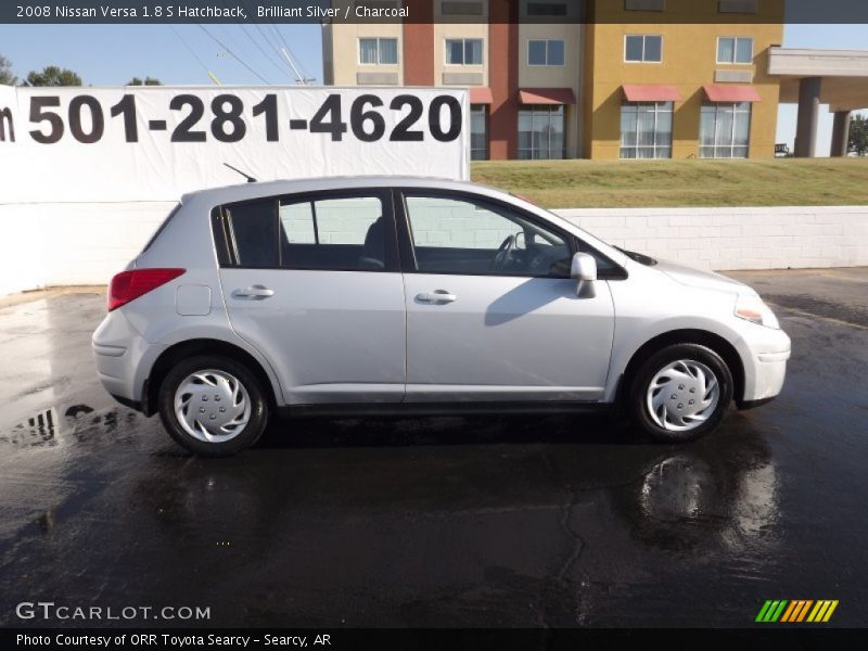 Brilliant Silver / Charcoal 2008 Nissan Versa 1.8 S Hatchback