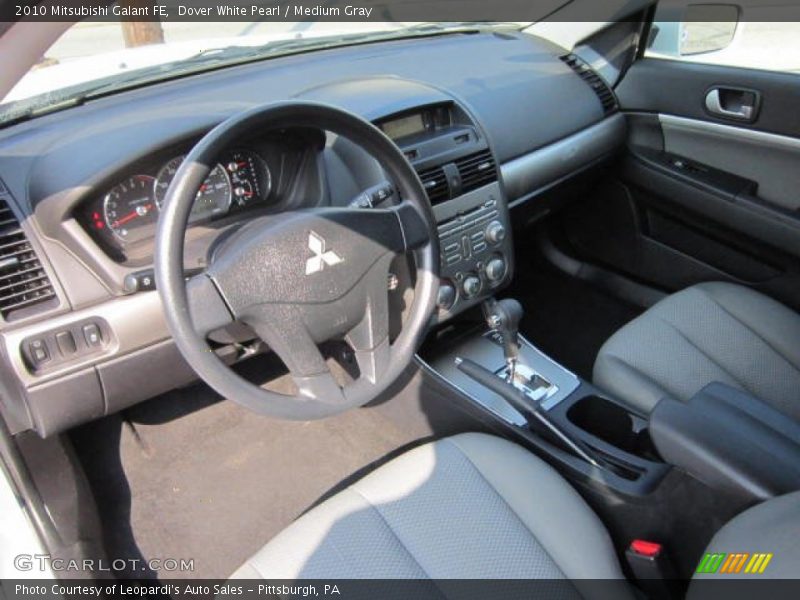 Dover White Pearl / Medium Gray 2010 Mitsubishi Galant FE