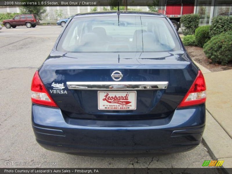 Blue Onyx / Charcoal 2008 Nissan Versa 1.8 S Sedan