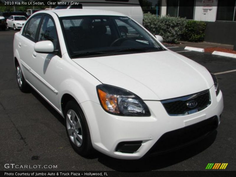 Clear White / Gray 2010 Kia Rio LX Sedan