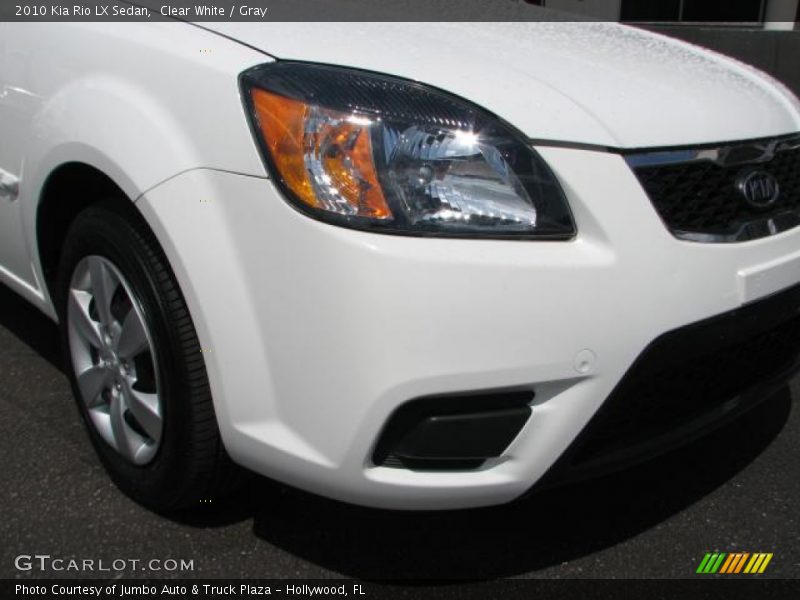 Clear White / Gray 2010 Kia Rio LX Sedan