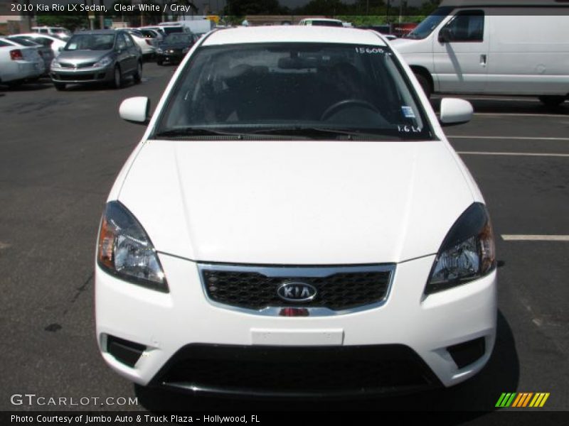 Clear White / Gray 2010 Kia Rio LX Sedan