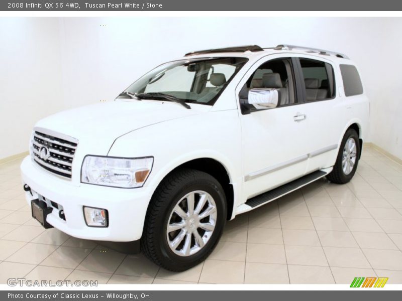 Tuscan Pearl White / Stone 2008 Infiniti QX 56 4WD
