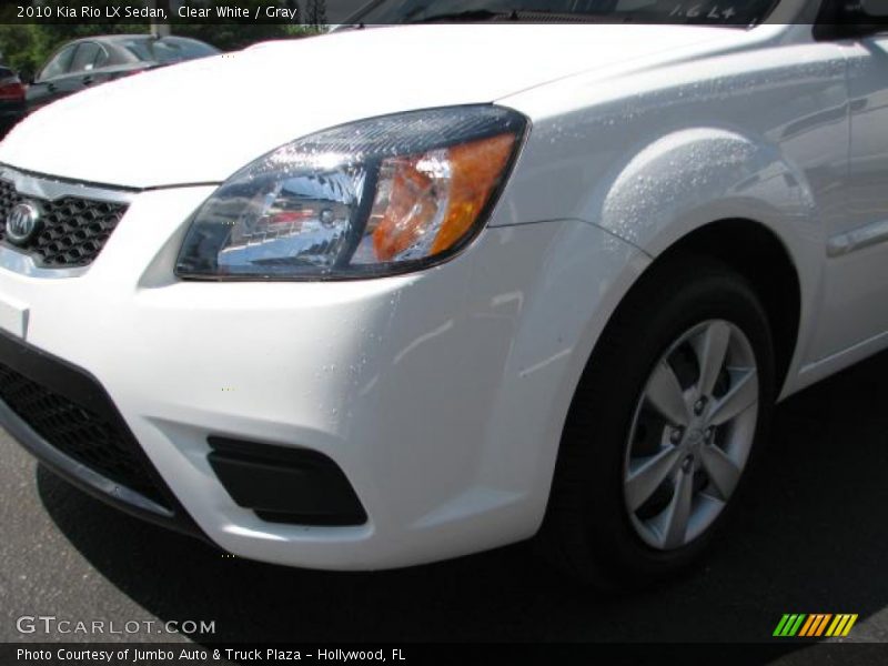Clear White / Gray 2010 Kia Rio LX Sedan