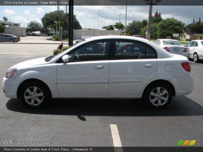 Clear White / Gray 2010 Kia Rio LX Sedan