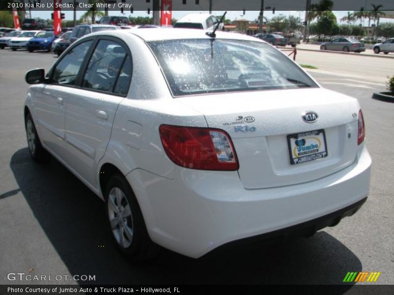 Clear White / Gray 2010 Kia Rio LX Sedan