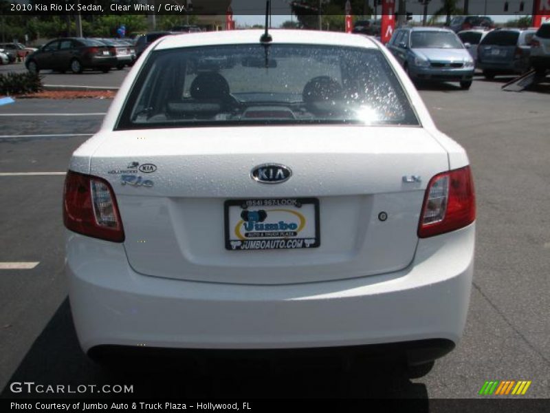 Clear White / Gray 2010 Kia Rio LX Sedan