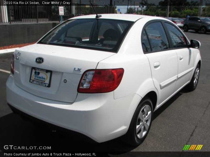 Clear White / Gray 2010 Kia Rio LX Sedan