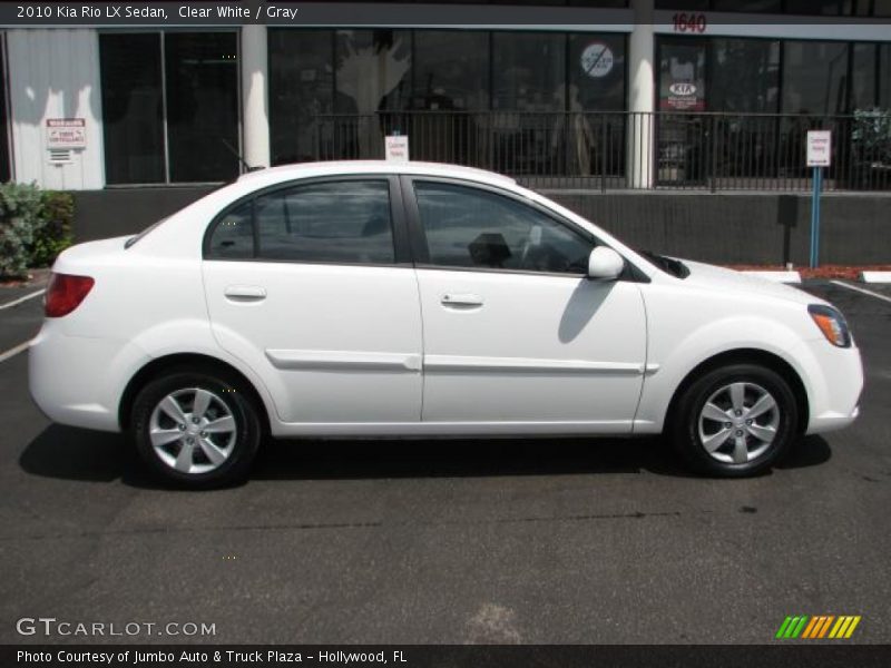 Clear White / Gray 2010 Kia Rio LX Sedan