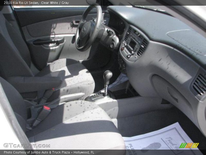 Clear White / Gray 2010 Kia Rio LX Sedan