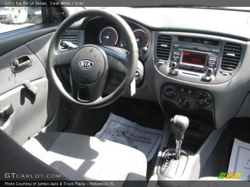 Clear White / Gray 2010 Kia Rio LX Sedan