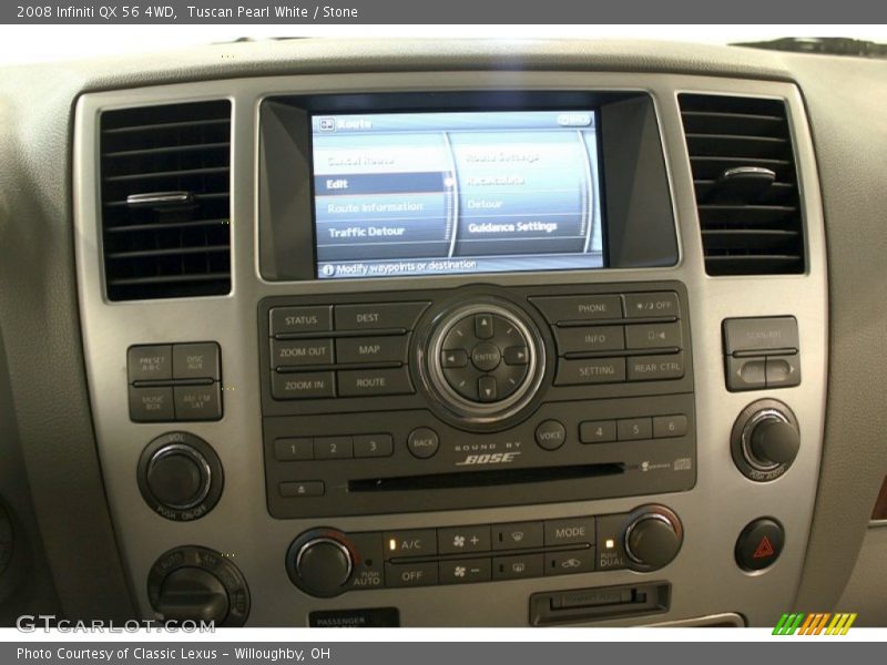 Tuscan Pearl White / Stone 2008 Infiniti QX 56 4WD
