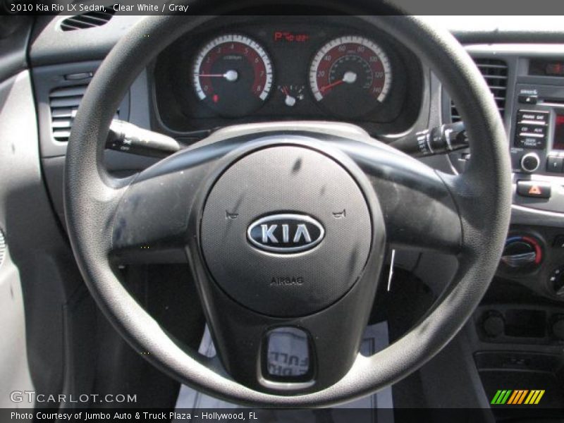 Clear White / Gray 2010 Kia Rio LX Sedan