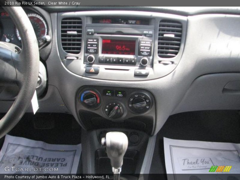 Clear White / Gray 2010 Kia Rio LX Sedan