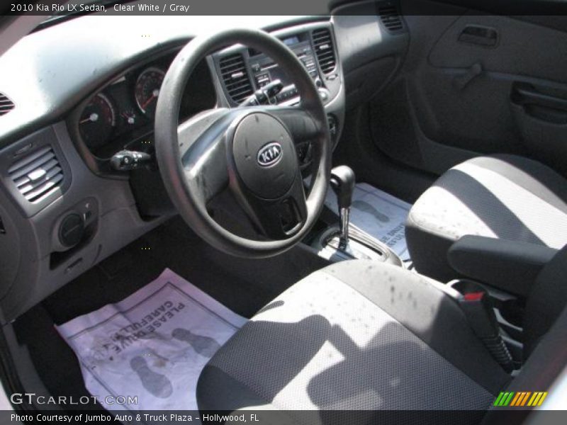 Clear White / Gray 2010 Kia Rio LX Sedan