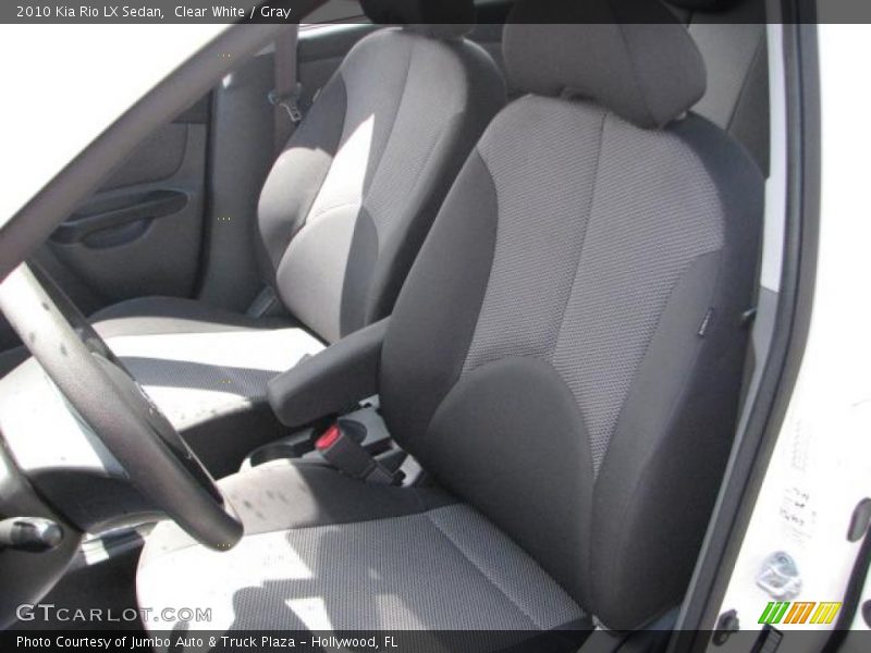 Clear White / Gray 2010 Kia Rio LX Sedan