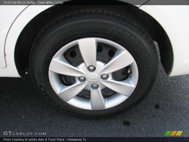 Clear White / Gray 2010 Kia Rio LX Sedan