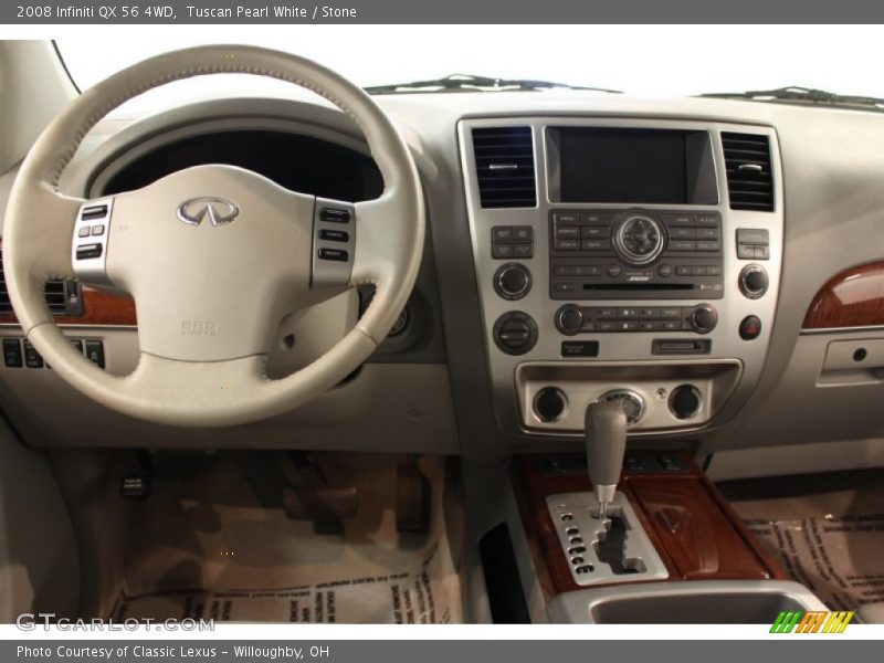 Tuscan Pearl White / Stone 2008 Infiniti QX 56 4WD