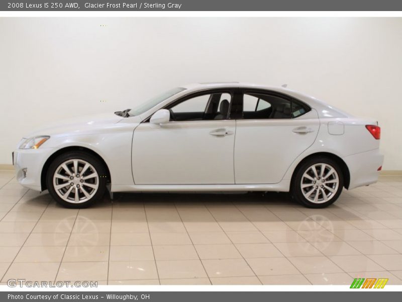 Glacier Frost Pearl / Sterling Gray 2008 Lexus IS 250 AWD
