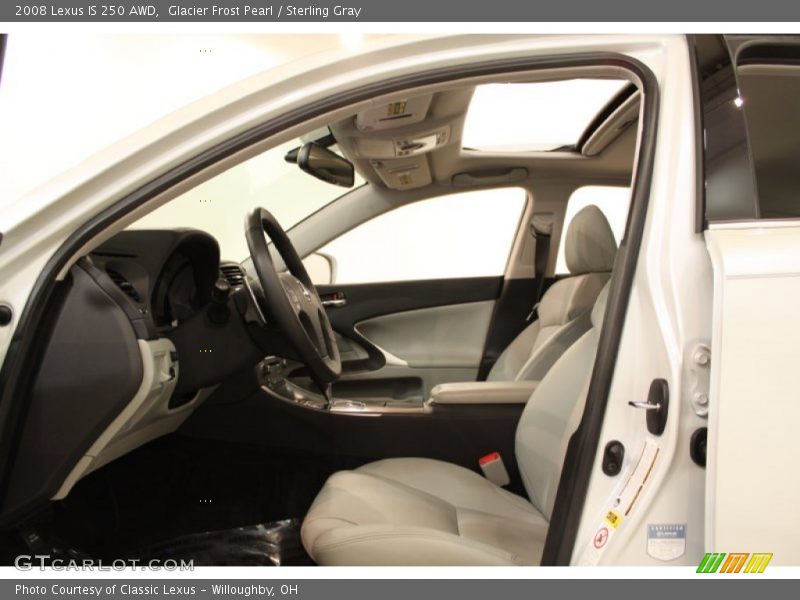 Glacier Frost Pearl / Sterling Gray 2008 Lexus IS 250 AWD