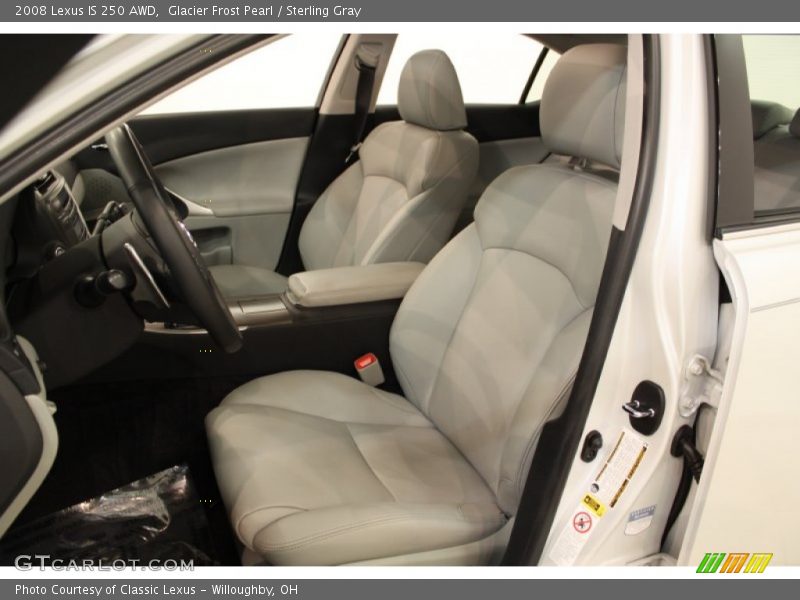 Glacier Frost Pearl / Sterling Gray 2008 Lexus IS 250 AWD