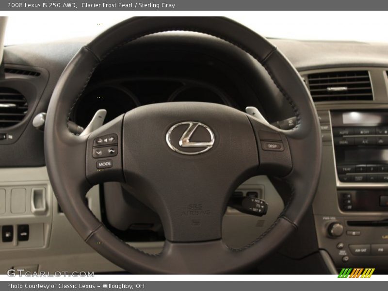 Glacier Frost Pearl / Sterling Gray 2008 Lexus IS 250 AWD