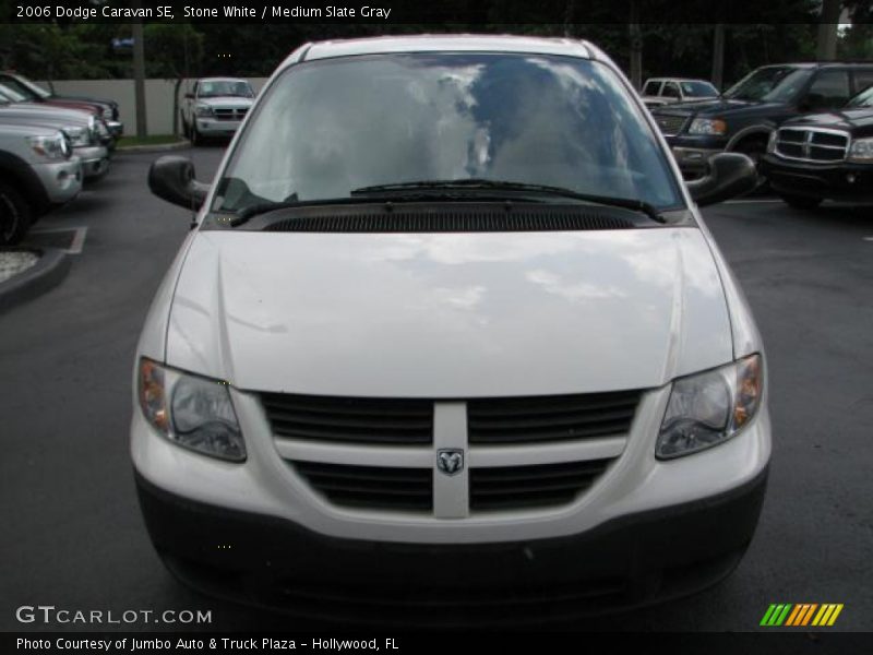 Stone White / Medium Slate Gray 2006 Dodge Caravan SE