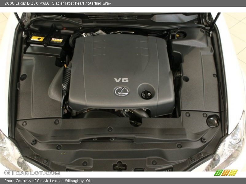 Glacier Frost Pearl / Sterling Gray 2008 Lexus IS 250 AWD